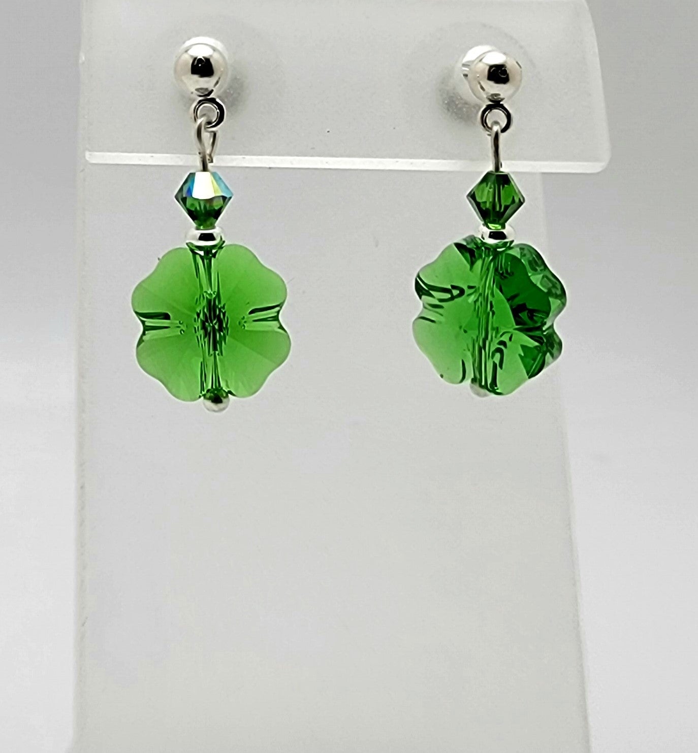 Crystal Passion and Silver Large Lucky Clover
