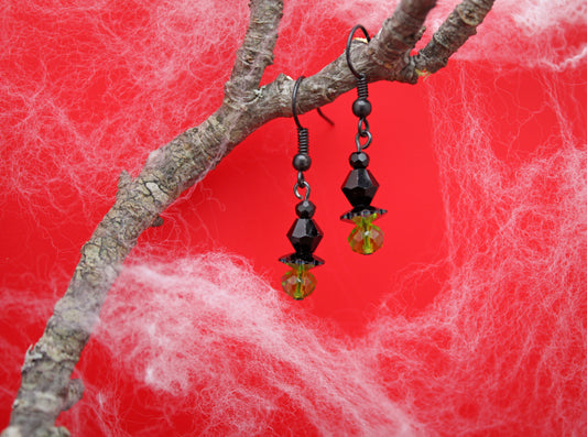 Crystal Witch Head Earrings