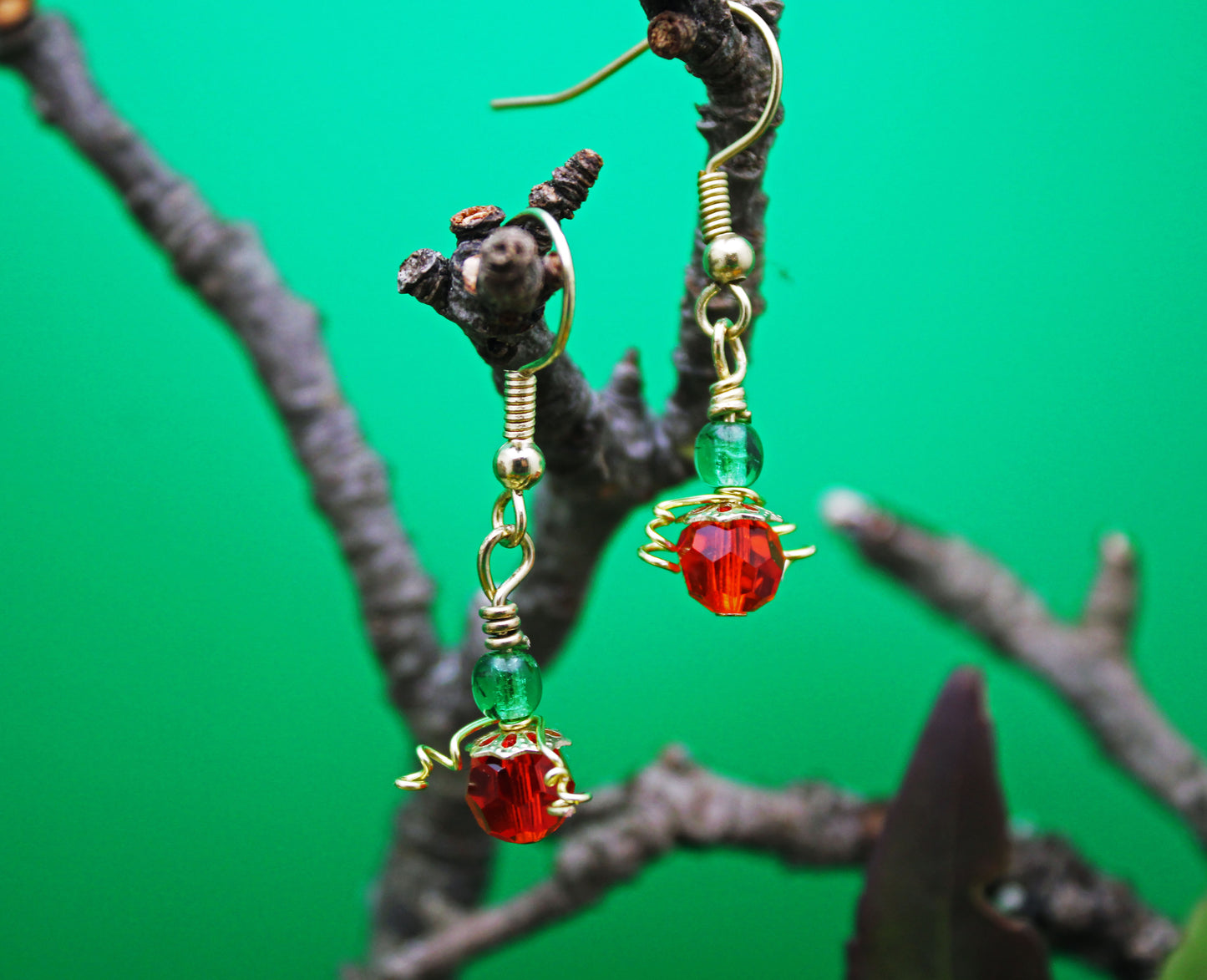Crystal Pumpkin Earrings