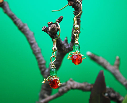 Crystal Pumpkin Earrings
