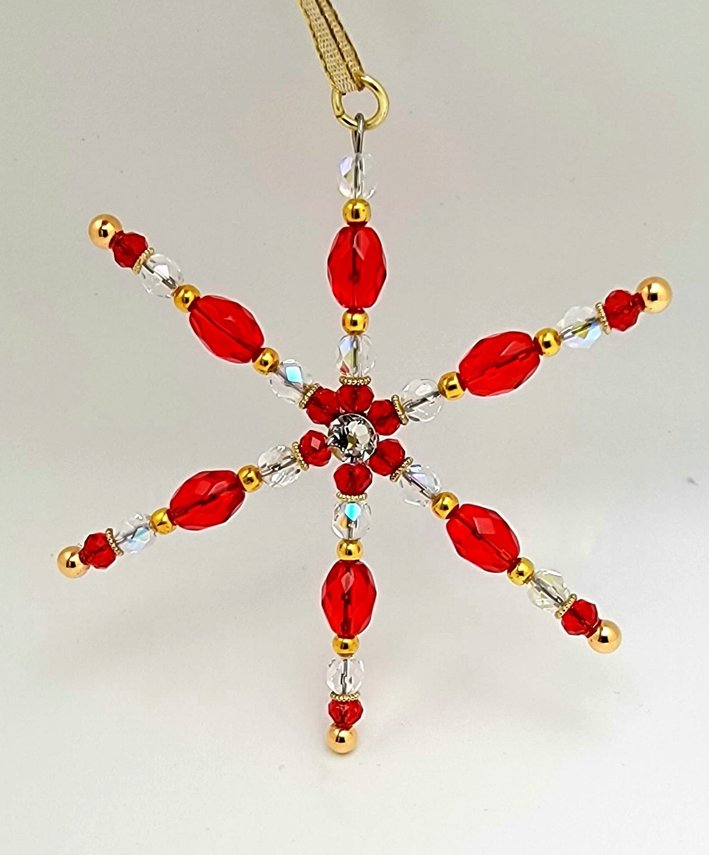 Red & Gold Star Ornament