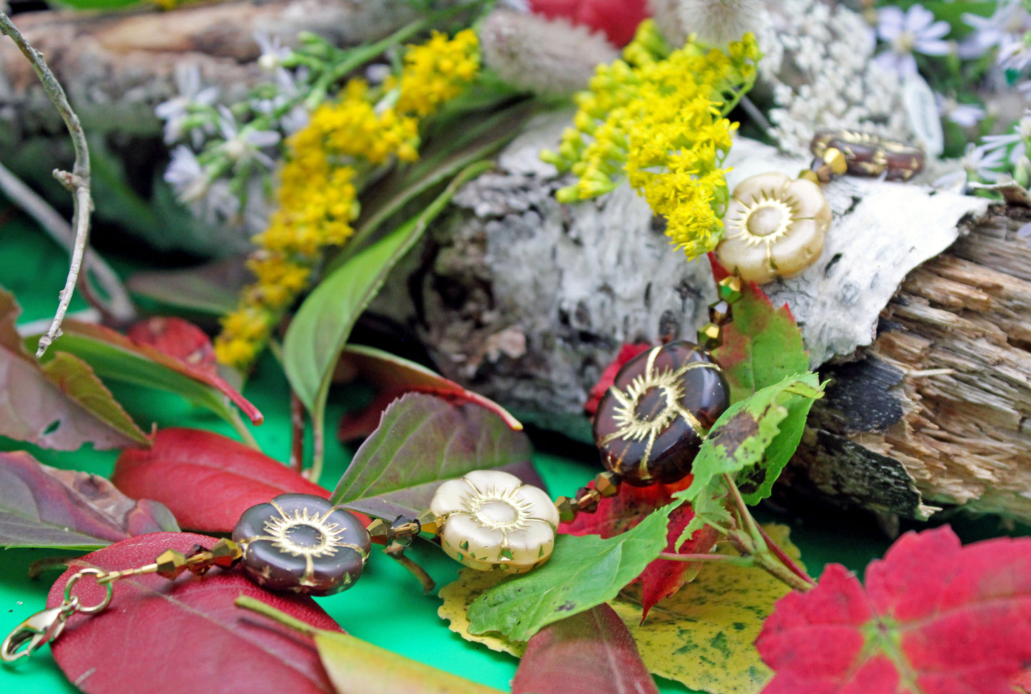 Czech Glass Flower Bracelet