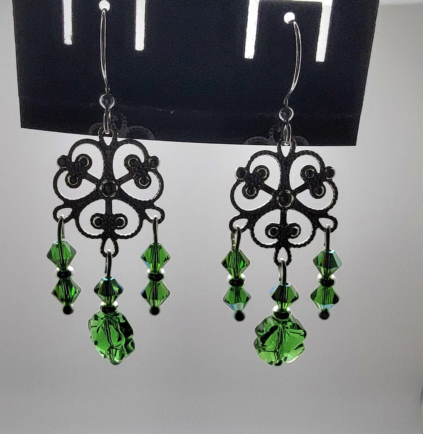 Crystal Passion Fern Green & Silver Lucky Clover