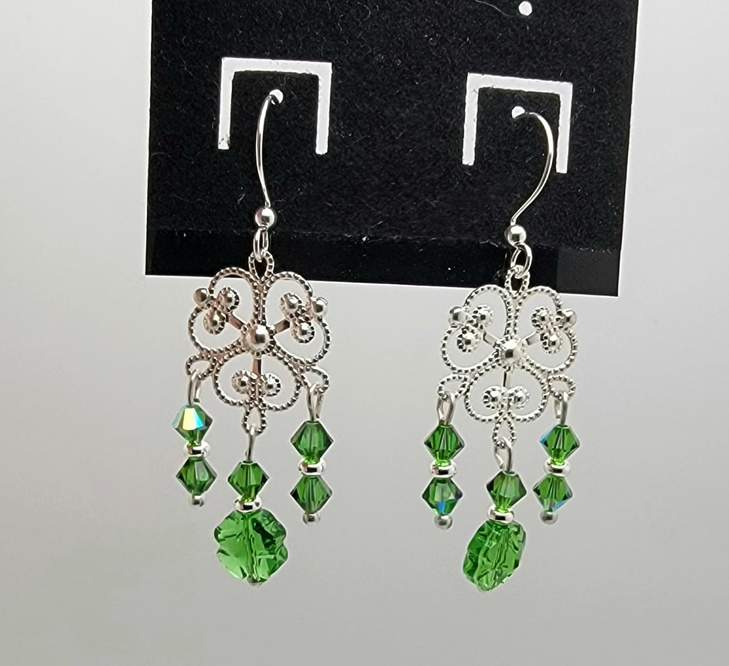 Crystal Passion Fern Green & Silver Lucky Clover