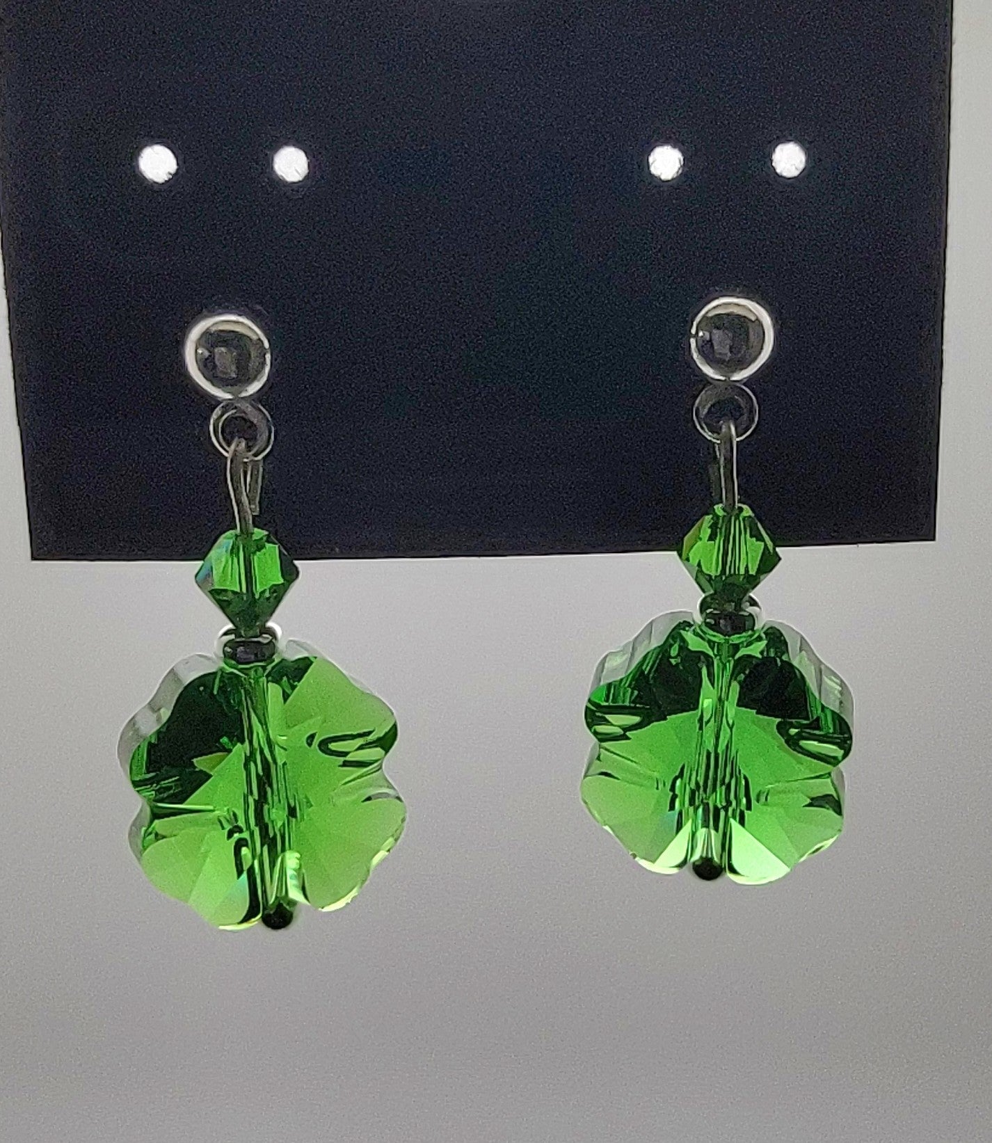 Crystal Passion and Silver Large Lucky Clover