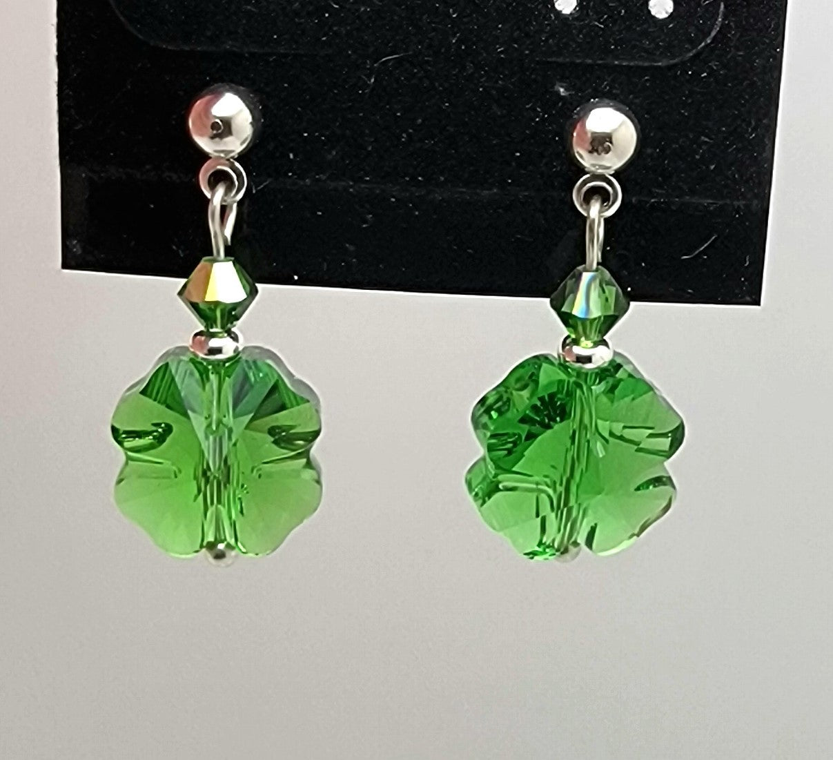 Crystal Passion and Silver Large Lucky Clover