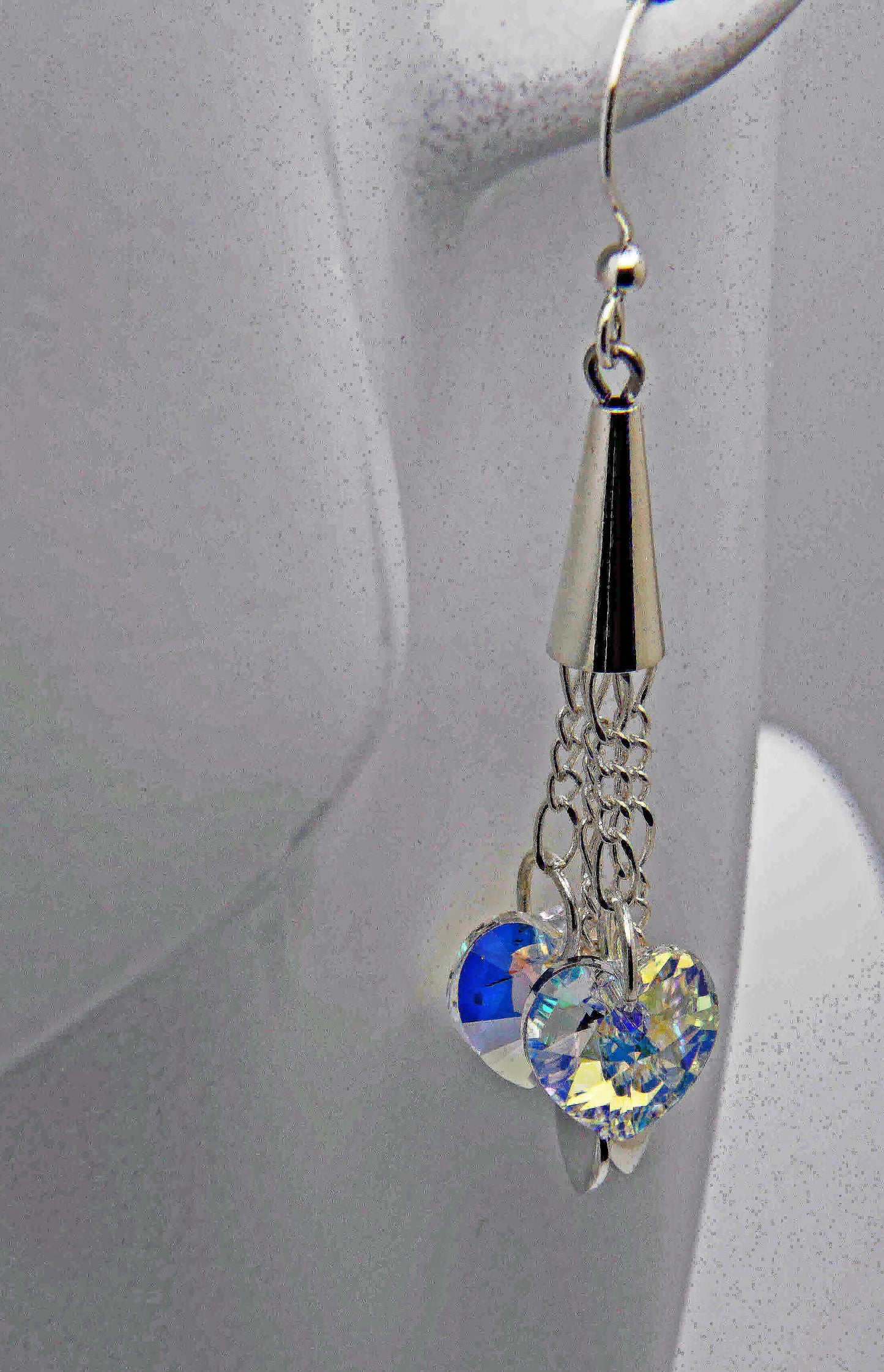Swarovski Crystal Heart Dangle Earrings