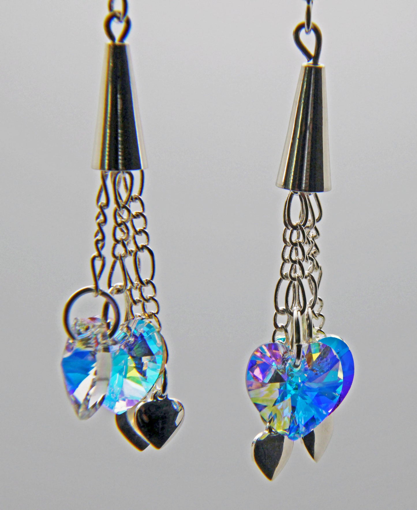 Swarovski Crystal Heart Dangle Earrings