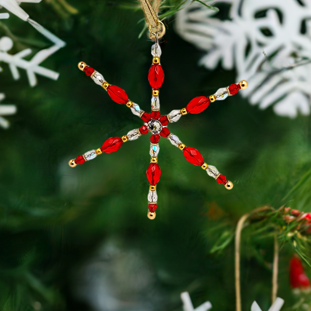 Red & Gold Star Ornament