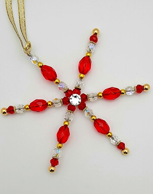 Red & Gold Star Ornament