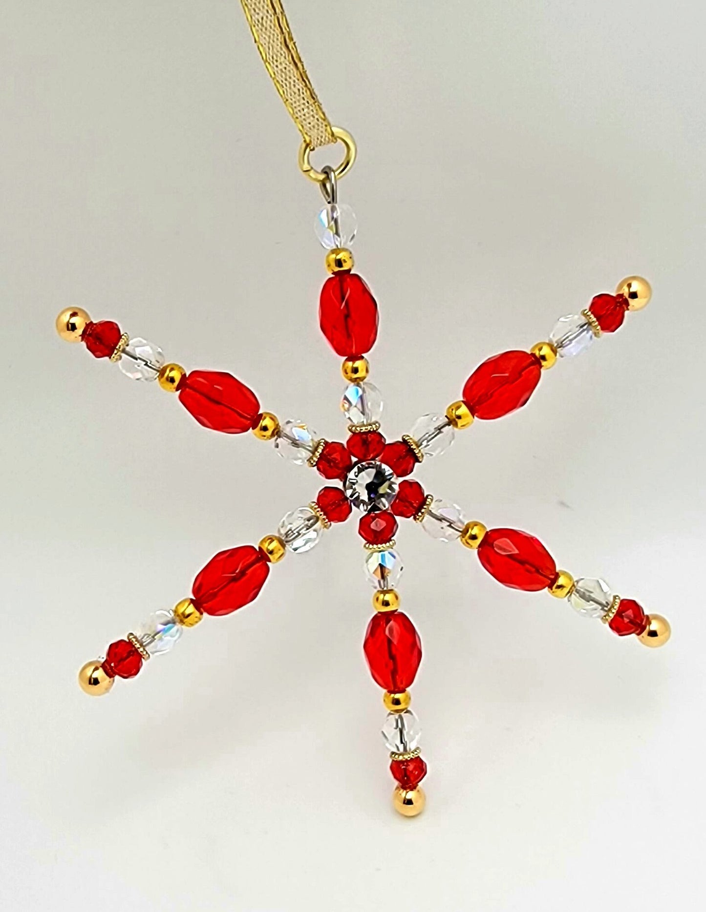 Red & Gold Star Ornament