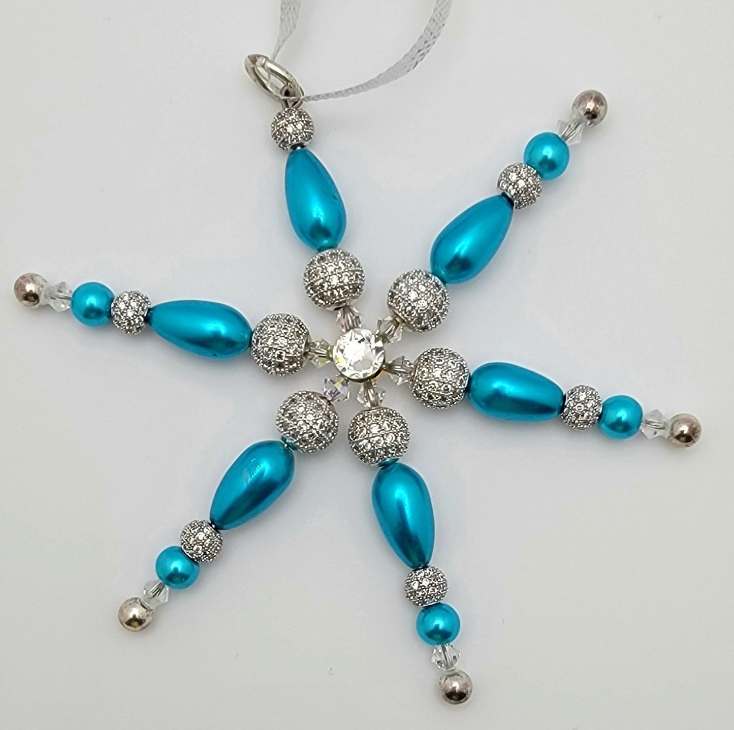 Swarovski Turquoise & Silver Ornament