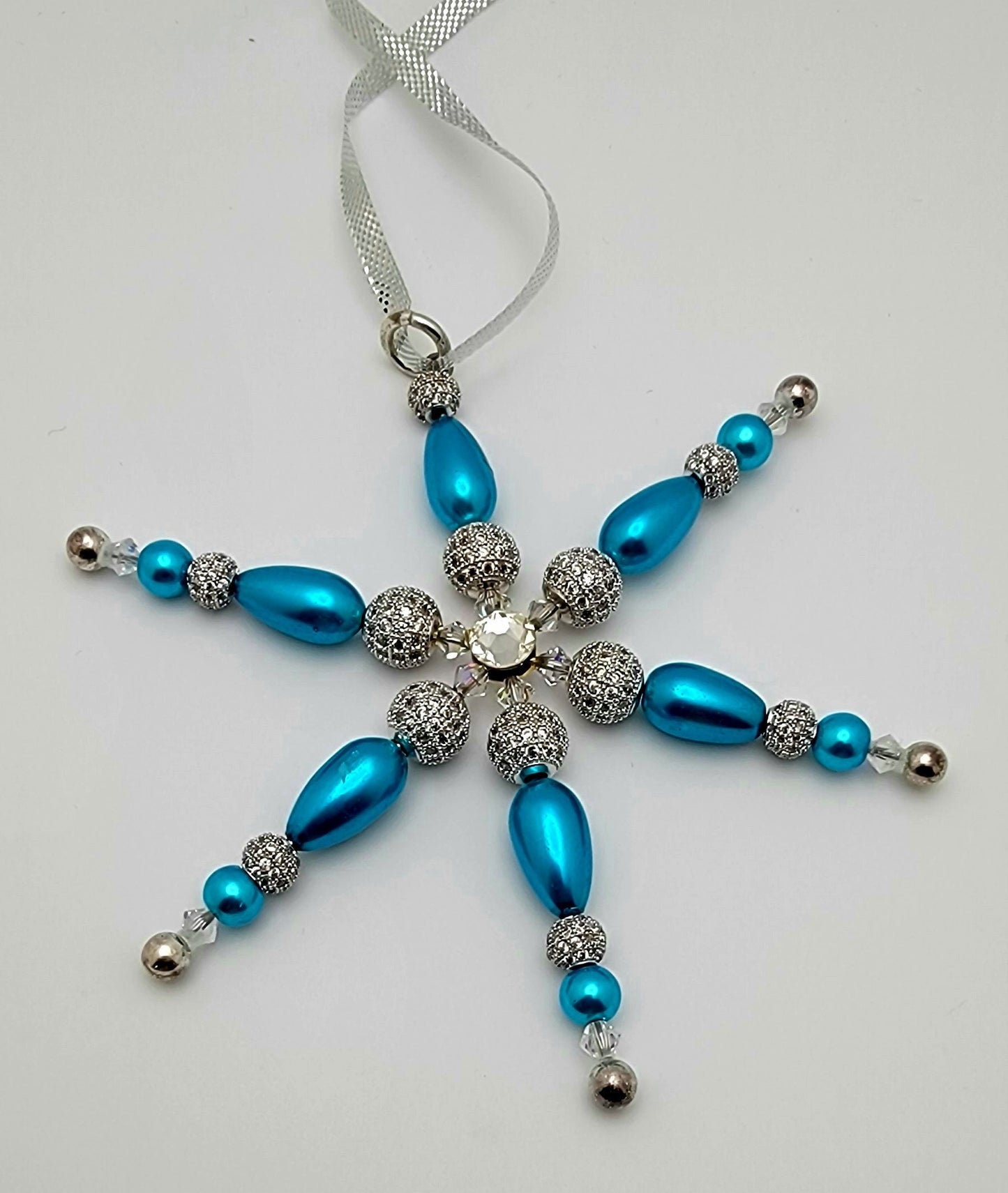 Swarovski Turquoise & Silver Ornament