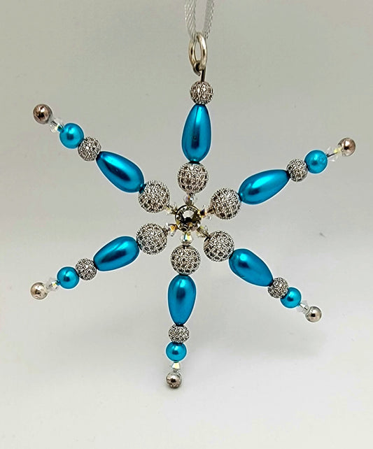 Swarovski Turquoise & Silver Ornament