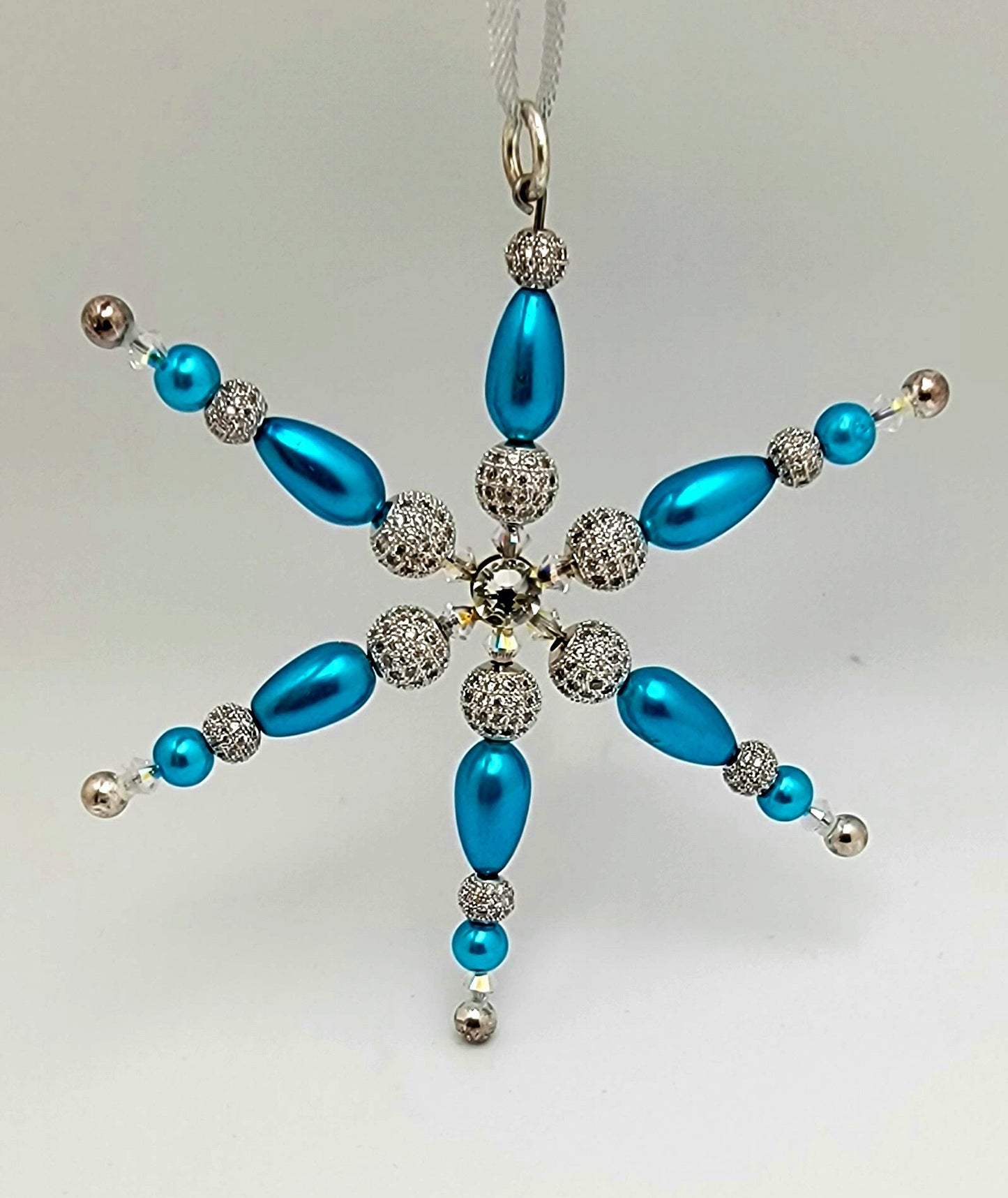 Swarovski Turquoise & Silver Ornament