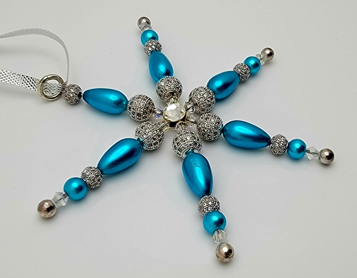 Swarovski Turquoise & Silver Ornament